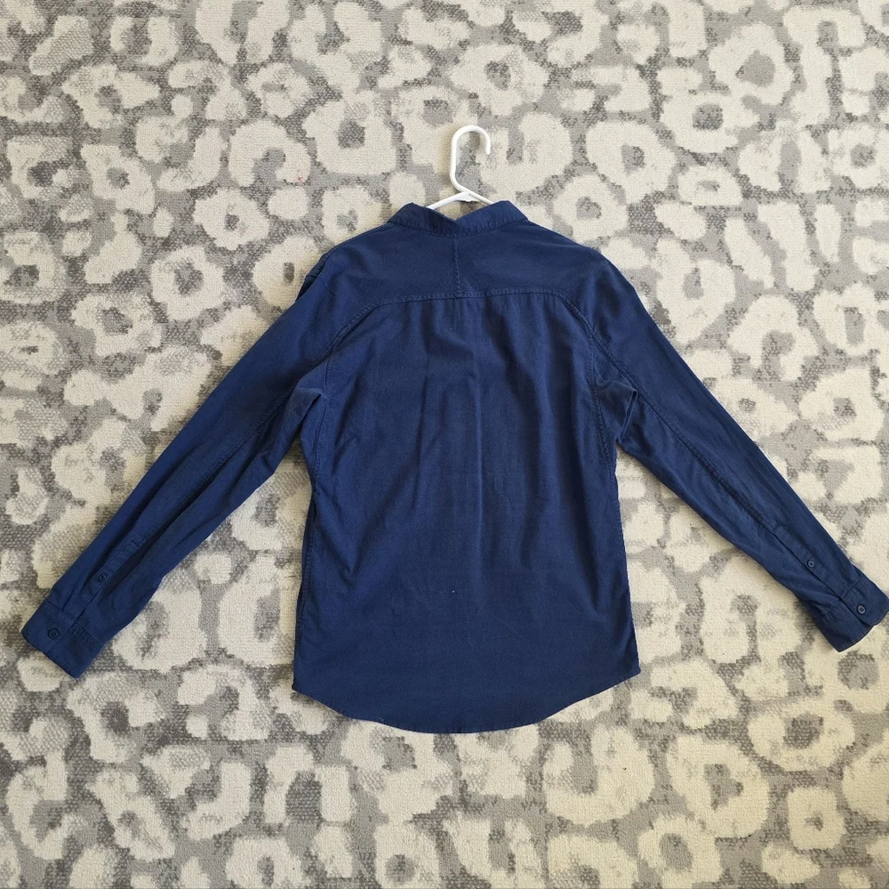 Lululemon Long Sleeve Button Down Shirt BUNDLE OF 2 Gray Blue Mens Medium - Picture 9 of 11